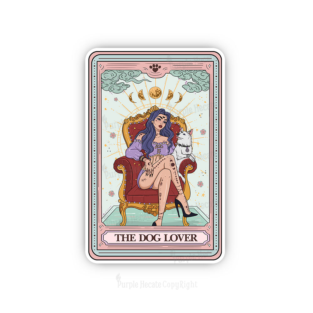 Purplehecate The Dog Lover Tarot Sticker