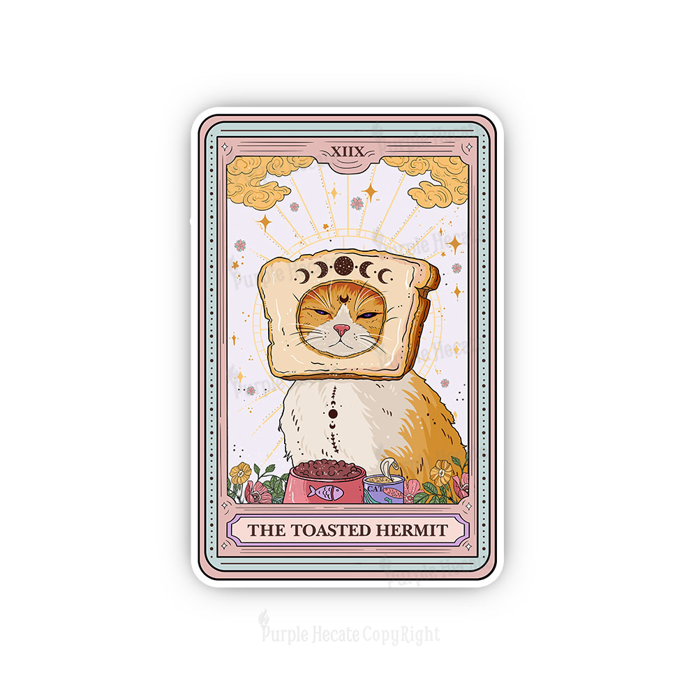 Purplehecate The Toasted Hermit Tarot Sticker