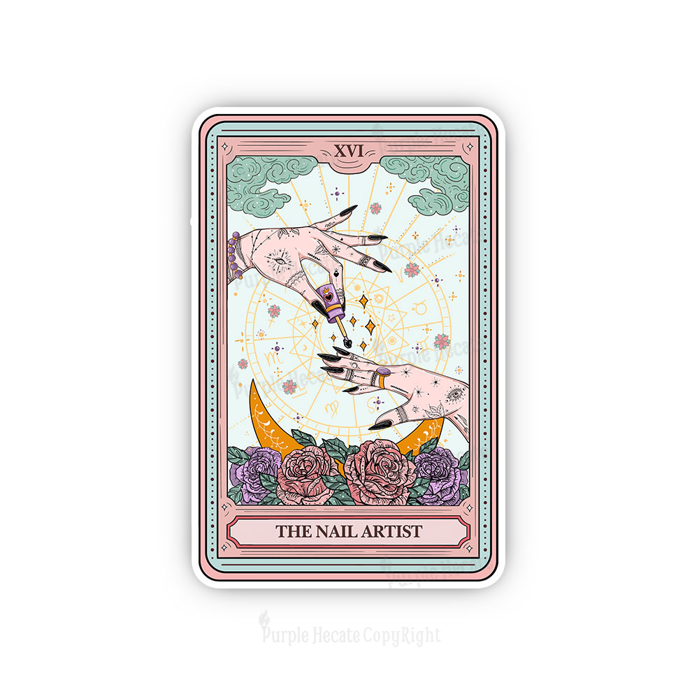 Purplehecate The Nail Artist Tarot Sticker