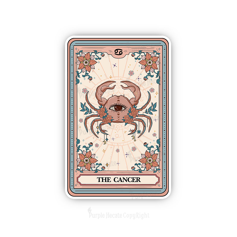 Purplehecate The Cancer Tarot Card Sticker