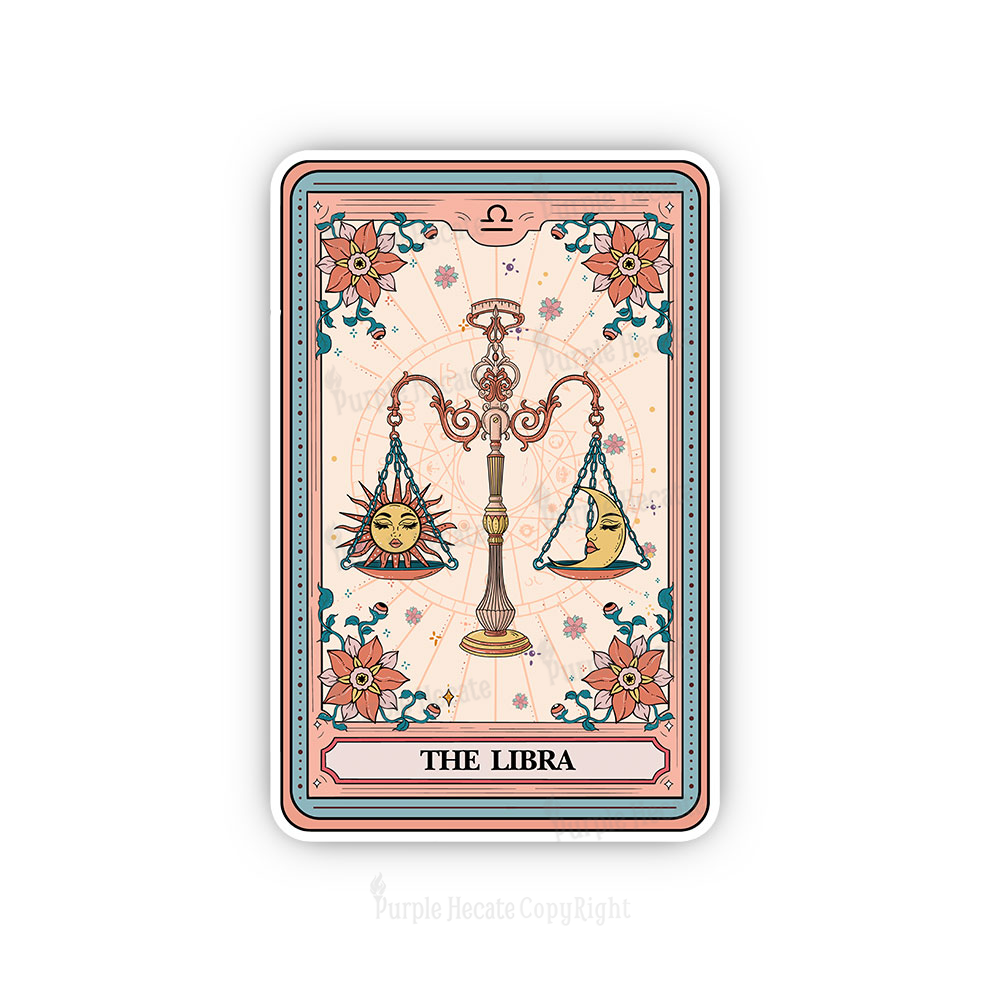 Purplehecate The Libra Tarot Card Sticker