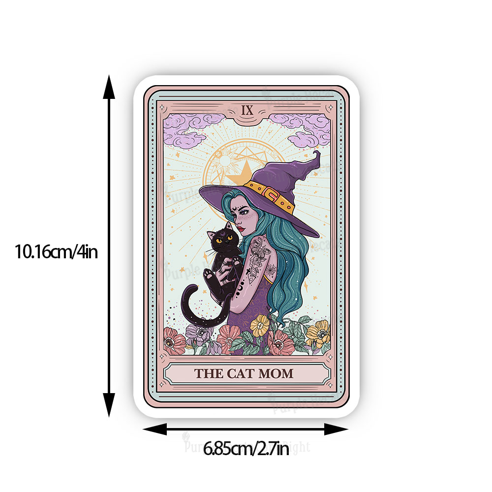 Purplehecate The Gothic Cat Mom Tarot Sticker