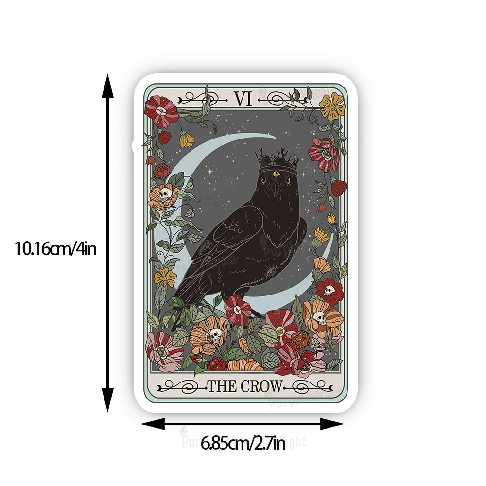 Purplehecate The Crow Tarot Card Sticker
