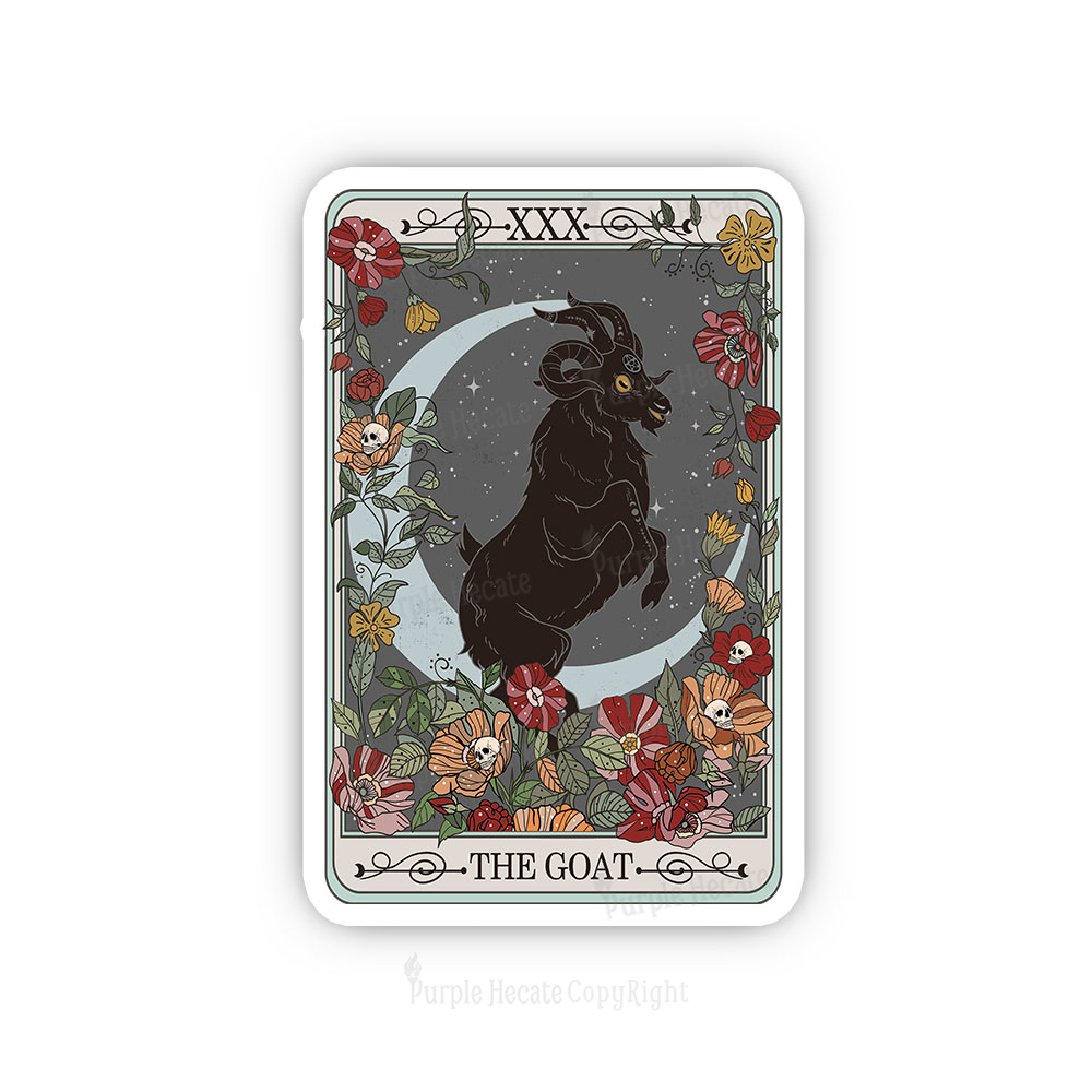 Purplehecate The Goat Tarot Card Sticker