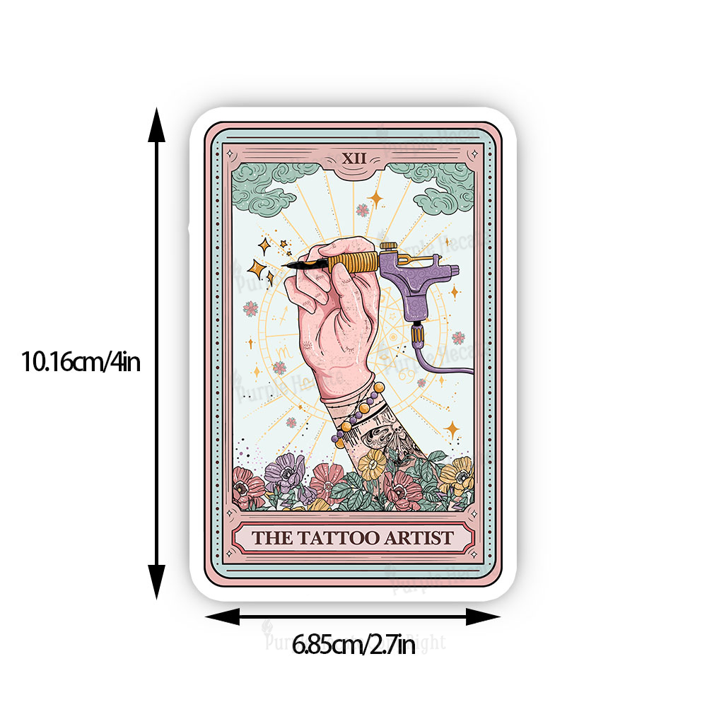 Purplehecate The Tattoo Artist Tarot Card Sticker