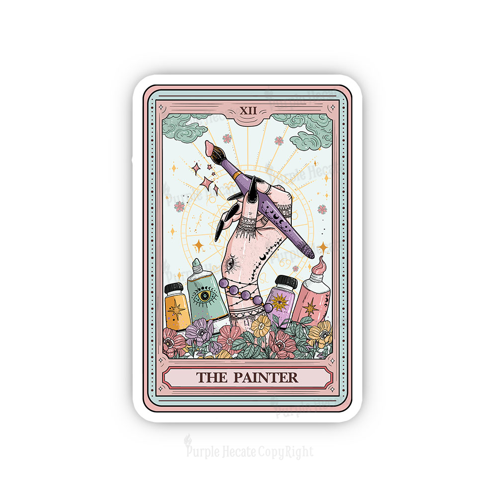 Purplehecate The Painter Tarot Sticker