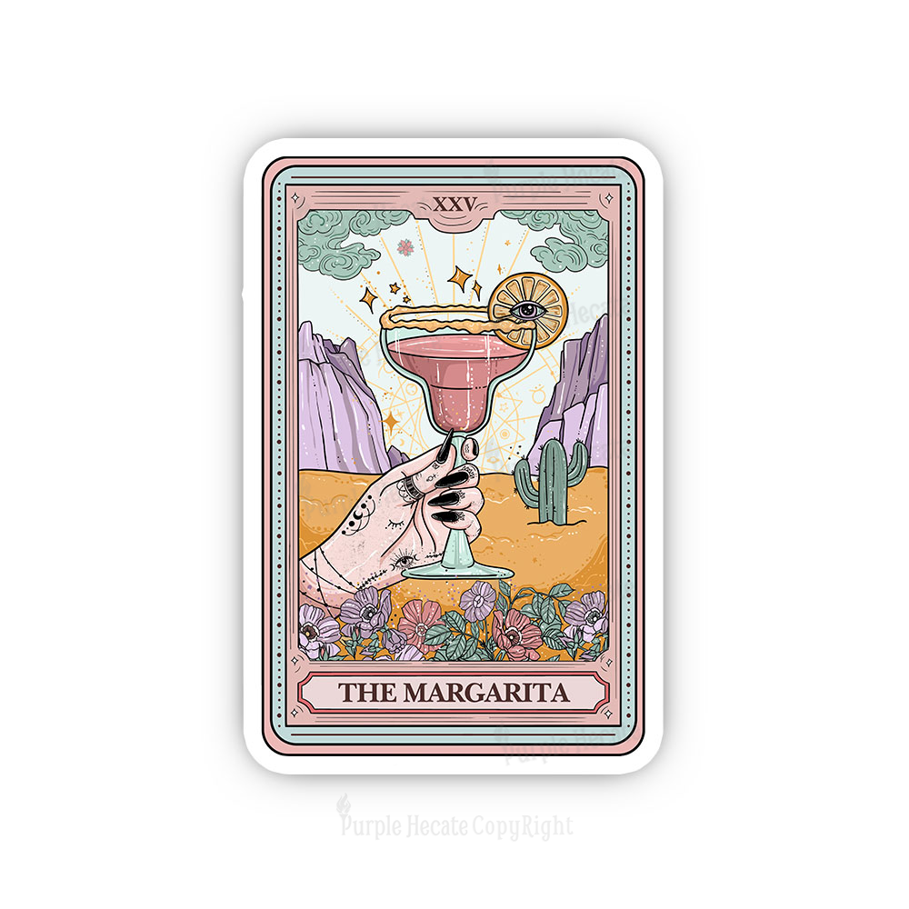 Purplehecate The Margarita Tarot Card Sticker