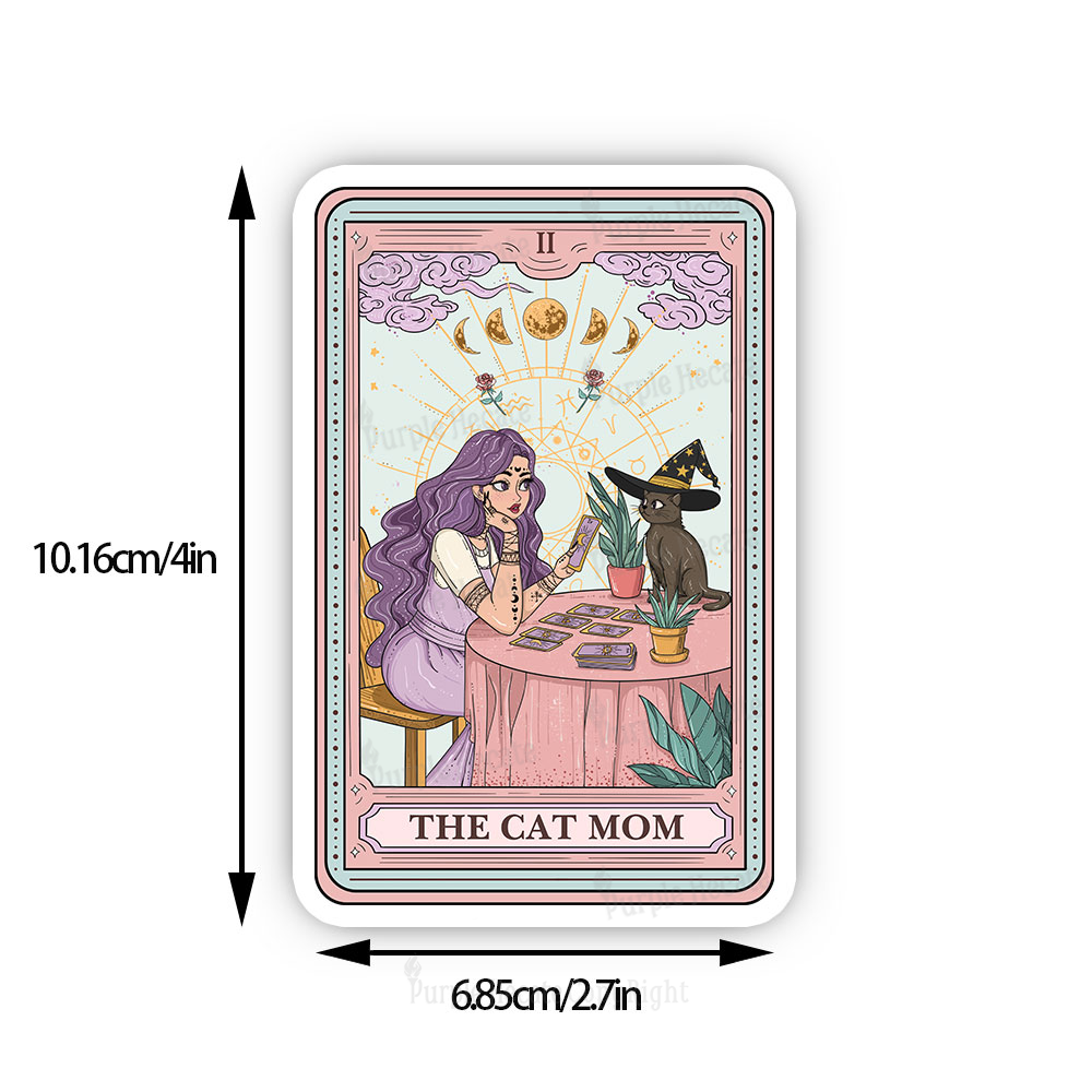 Purplehecate The Witchy Cat Mom Tarot Sticker