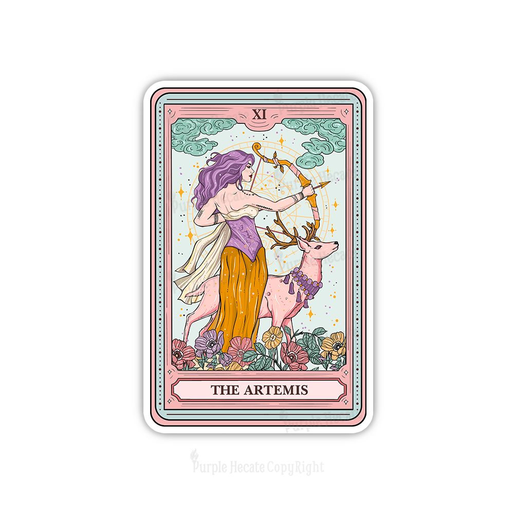 Purplehecate The Artemis Tarot Card Sticker
