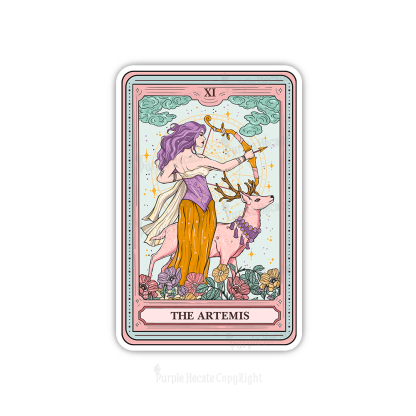 Purplehecate The Artemis Tarot Card Sticker