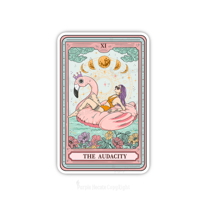Purplehecate The Vacation Audacity Tarot Card Sticker