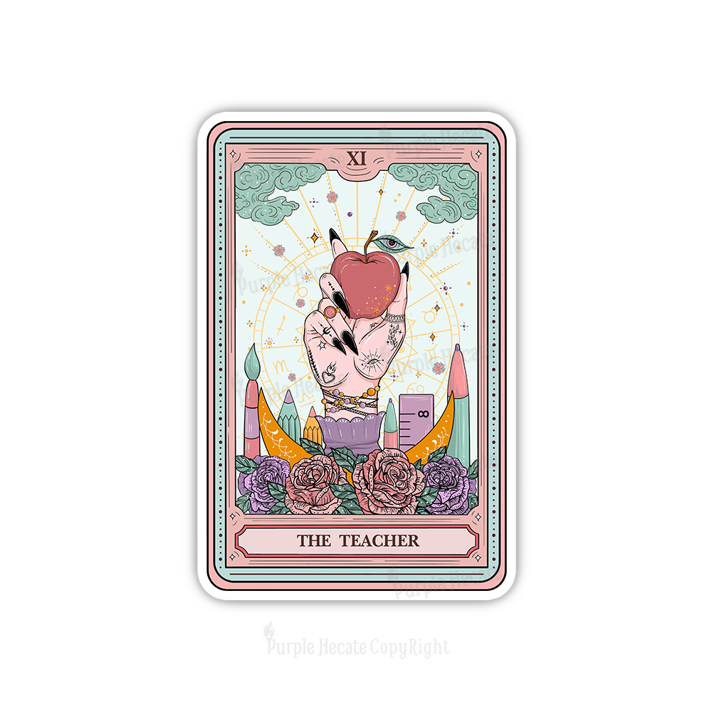 Purplehecate The Teacher Tarot Card Sticker