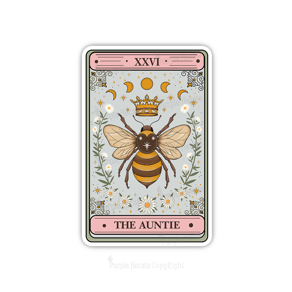 Purplehecate The Auntie Tarot Card Sticker