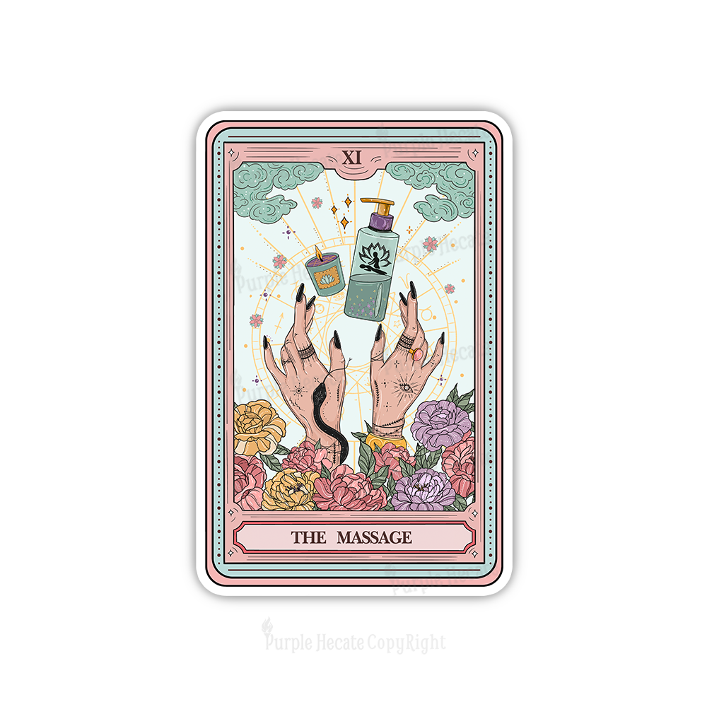 Purplehecate The Massage Tarot Card Sticker