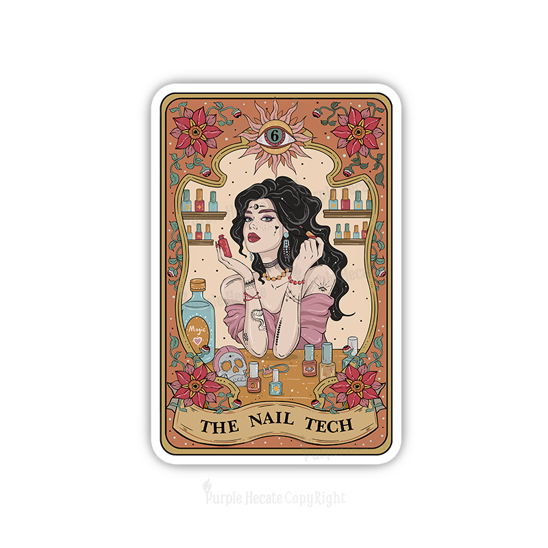 Purplehecate The Nail Tech Tarot Sticker