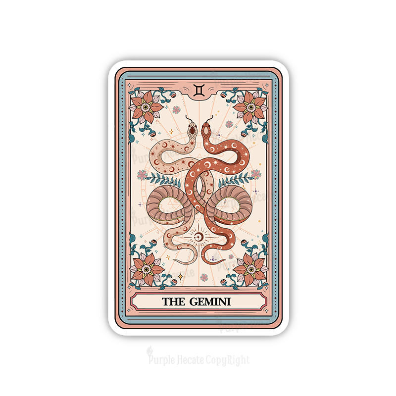 Purplehecate The Gemini Tarot Card Sticker
