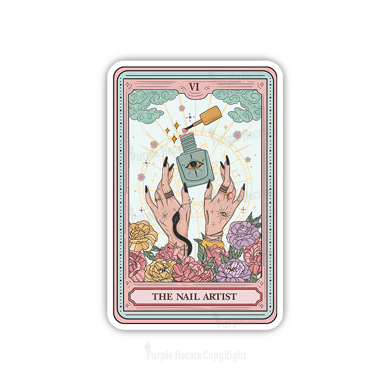 Purplehecate The Nail Artist Life Tarot Sticker