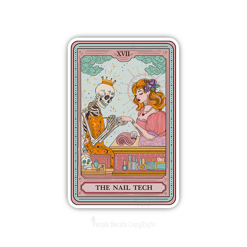 Purplehecate The Nail Tech Life Tarot Sticker