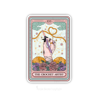 Purplehecate The Crochet Artist Tarot Card Sticker