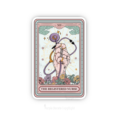 Purplehecate The Registered Nurse Tarot Card Sticker