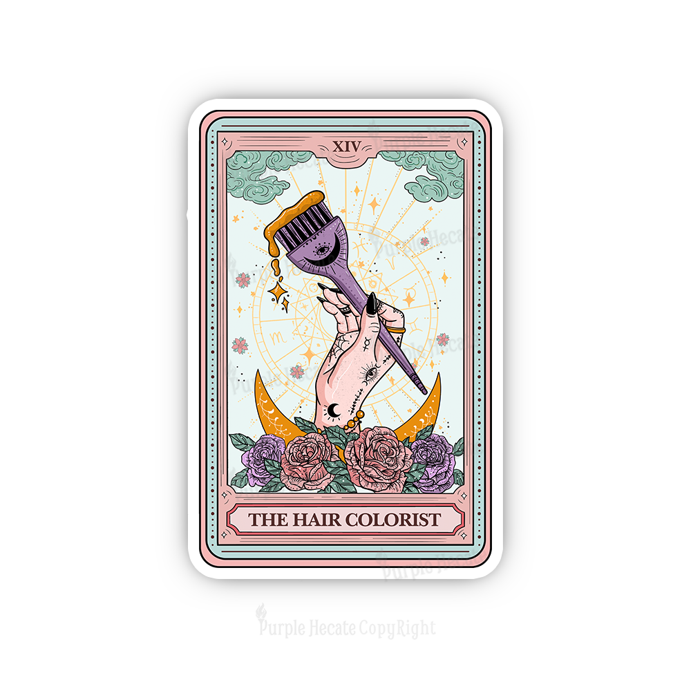 Purplehecate The Hair Colorist Tarot Sticker