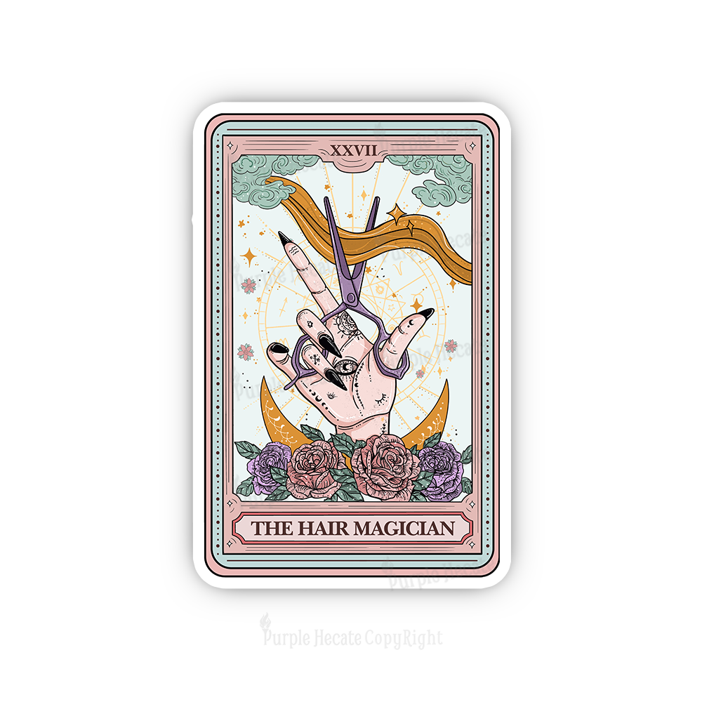 Purplehecate The Hair Magician Tarot Sticker