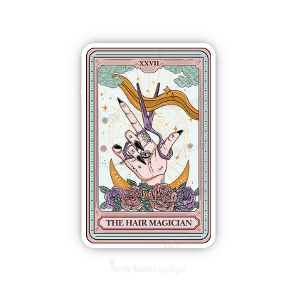 Purplehecate The Hair Magician Tarot Sticker