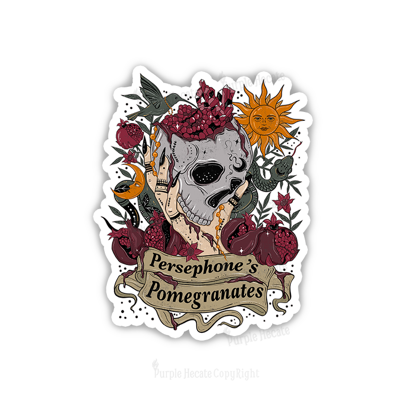 Purplehecate Persephone's Pomegranates Sticker