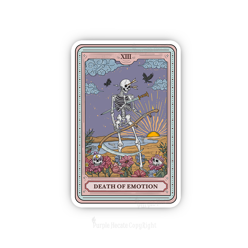 Purplehecate The Death Of Emotion Tarot Sticker