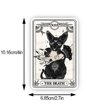 Purplehecate The Death Cat Tarot Sticker