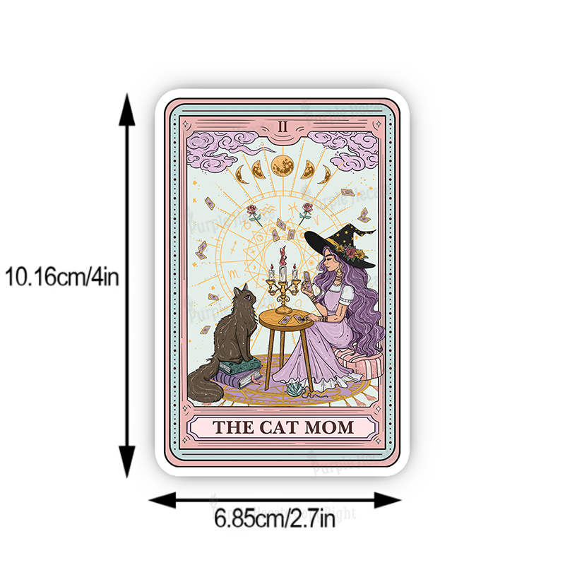 Purplehecate The Cat Witch Mom Tarot Sticker