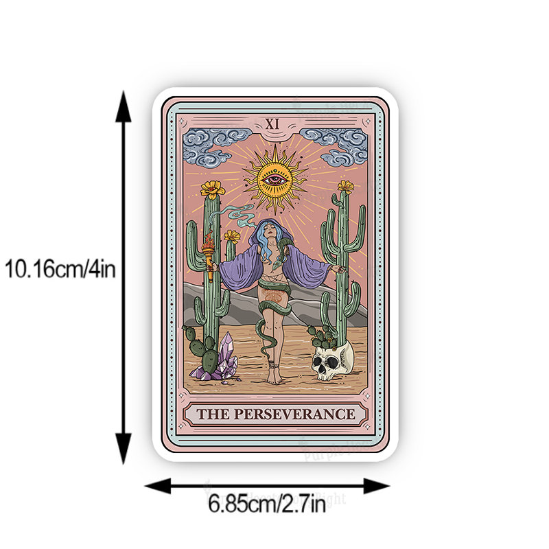 Purplehecate The Perseverance Tarot Card Sticker