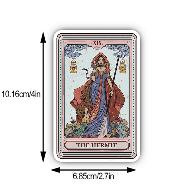 Purplehecate The Hermit Tarot Card Sticker