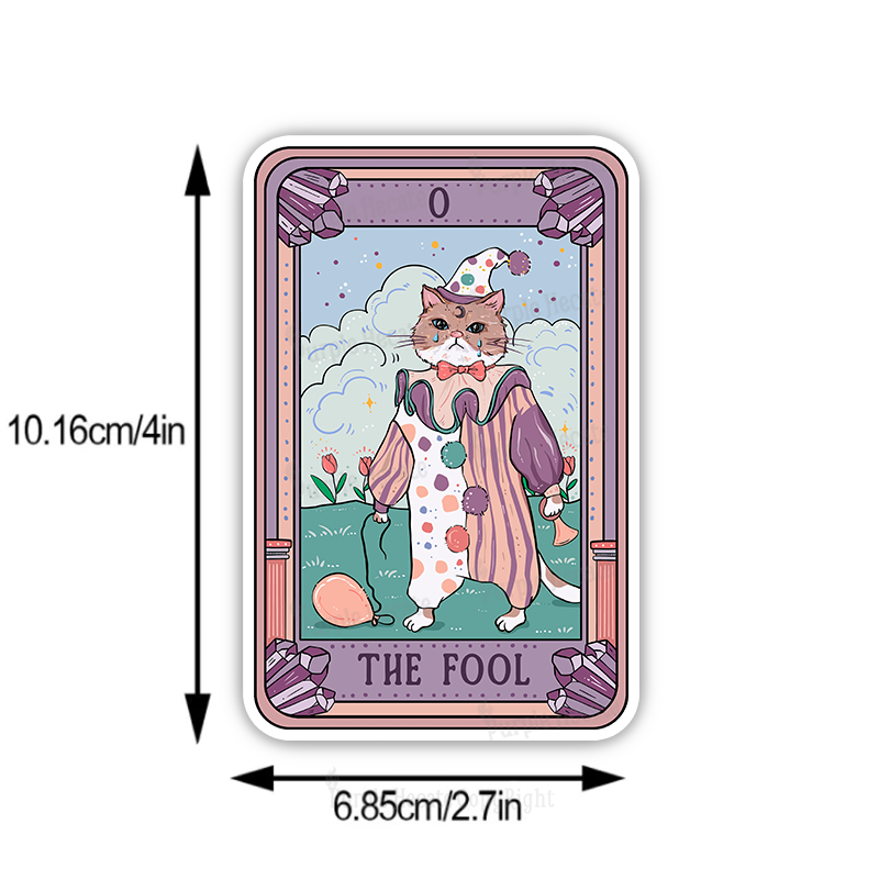 Purplehecate The Fool Tarot Card Sticker