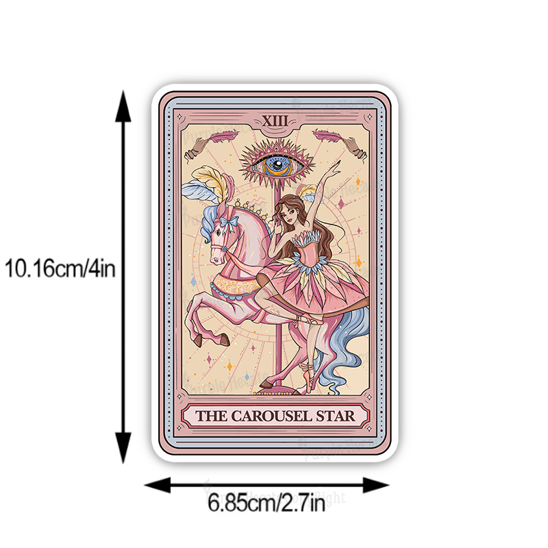 Purplehecate The Carousel Star Tarot Card Sticker