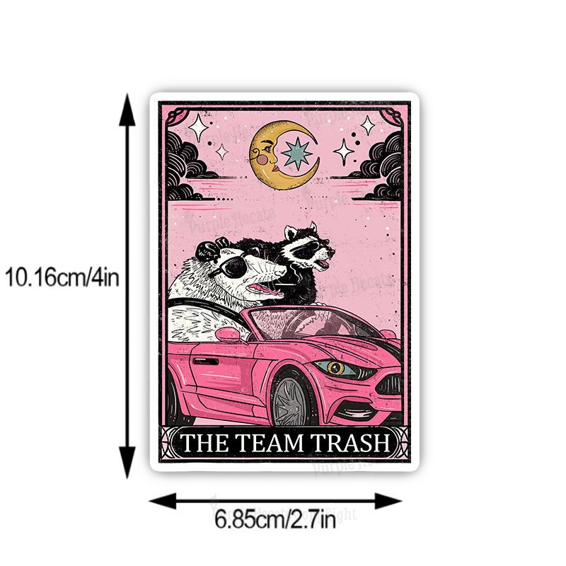 Purplehecate The Team Trash Tarot Card Sticker