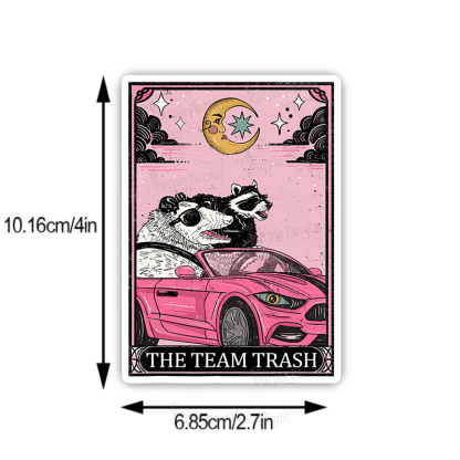 Purplehecate The Team Trash Tarot Card Sticker