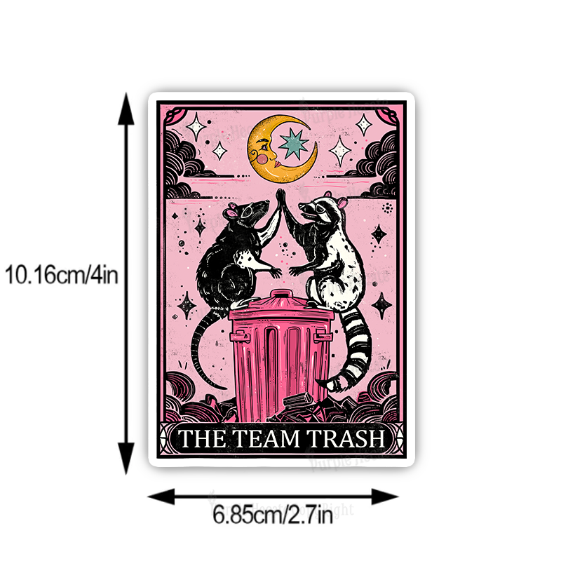 Purplehecate The Team Trash Opossum Tarot Sticker
