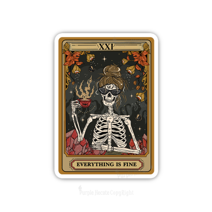 Purplehecate The Everything Fine Tarot Sticker