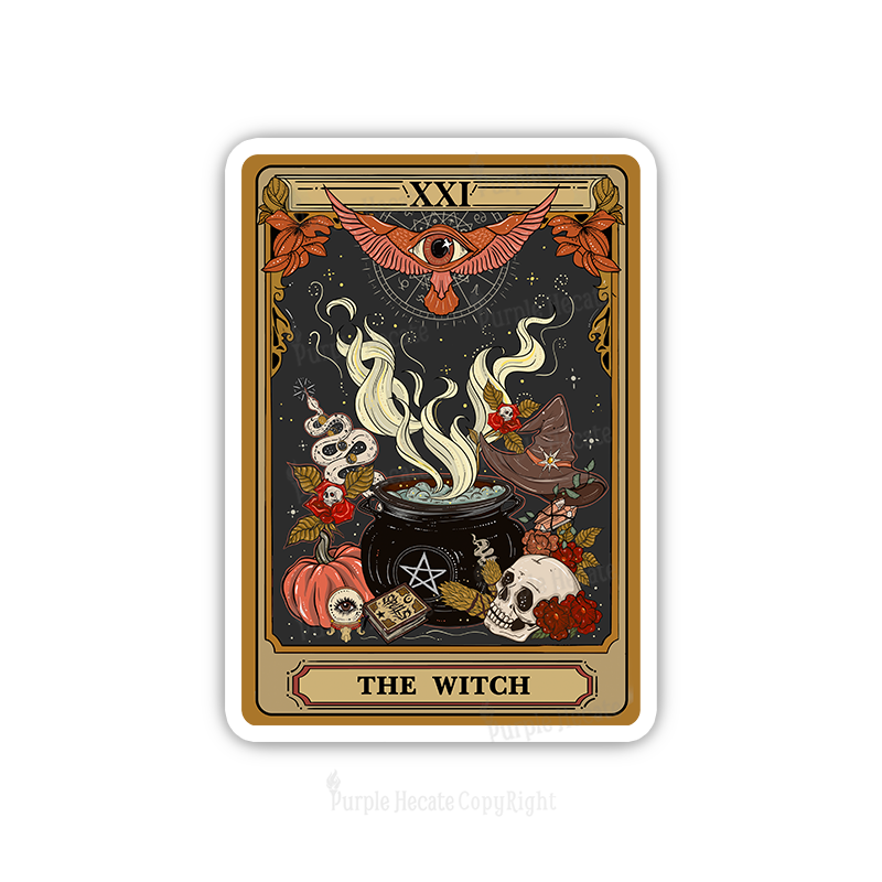 Purplehecate The Witch Magical Tarot Sticker