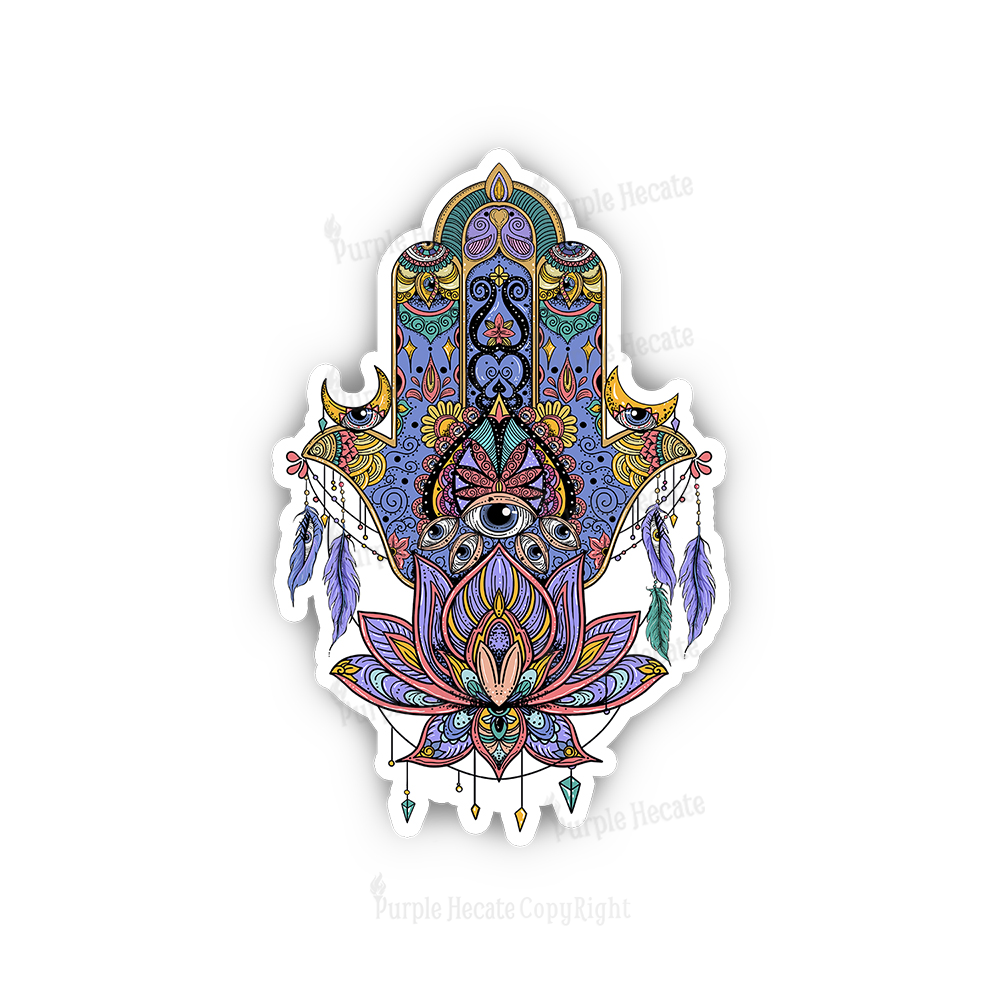 Purplehecate Hamsa Evil Eye Sticker