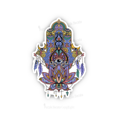 Purplehecate Hamsa Evil Eye Sticker