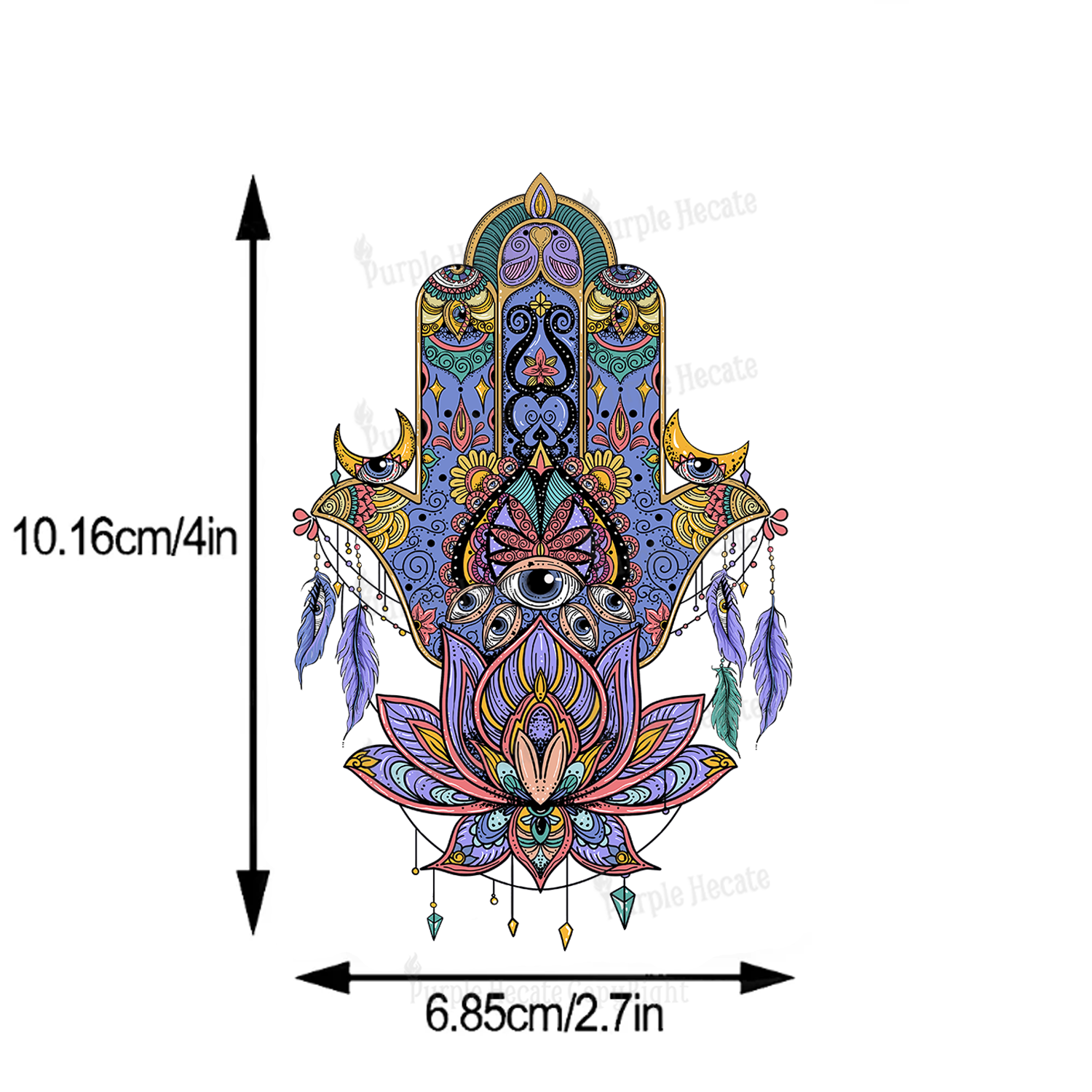 Purplehecate Hamsa Evil Eye Sticker