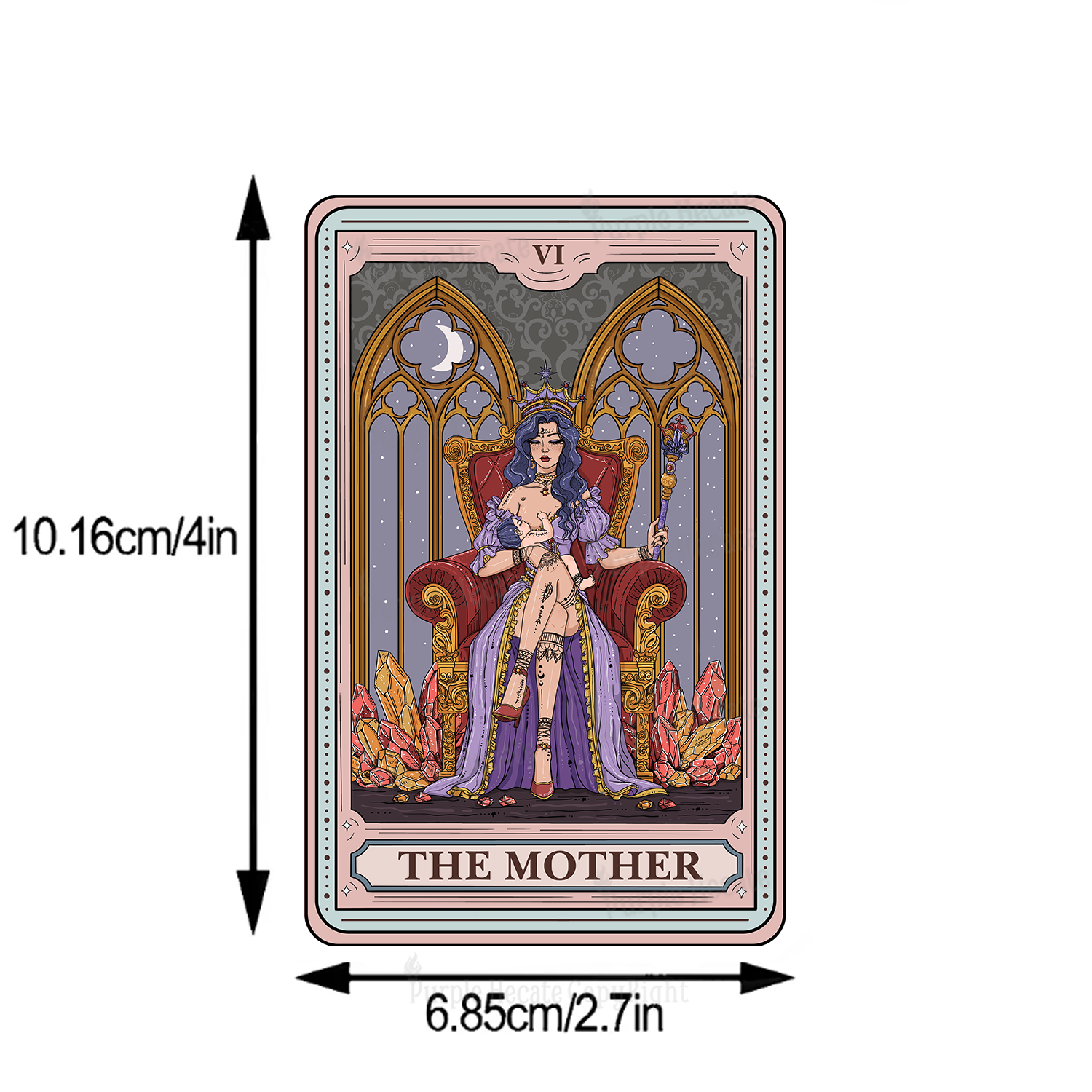 Purplehecate The Mother Tarot Card Sticker