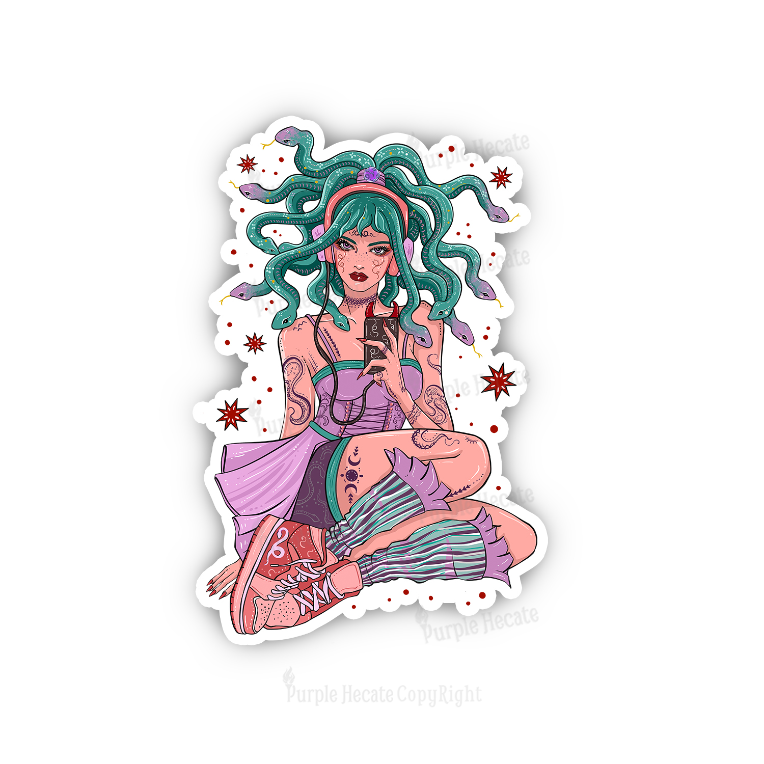 Purplehecate Gorgon Medusa Sticker