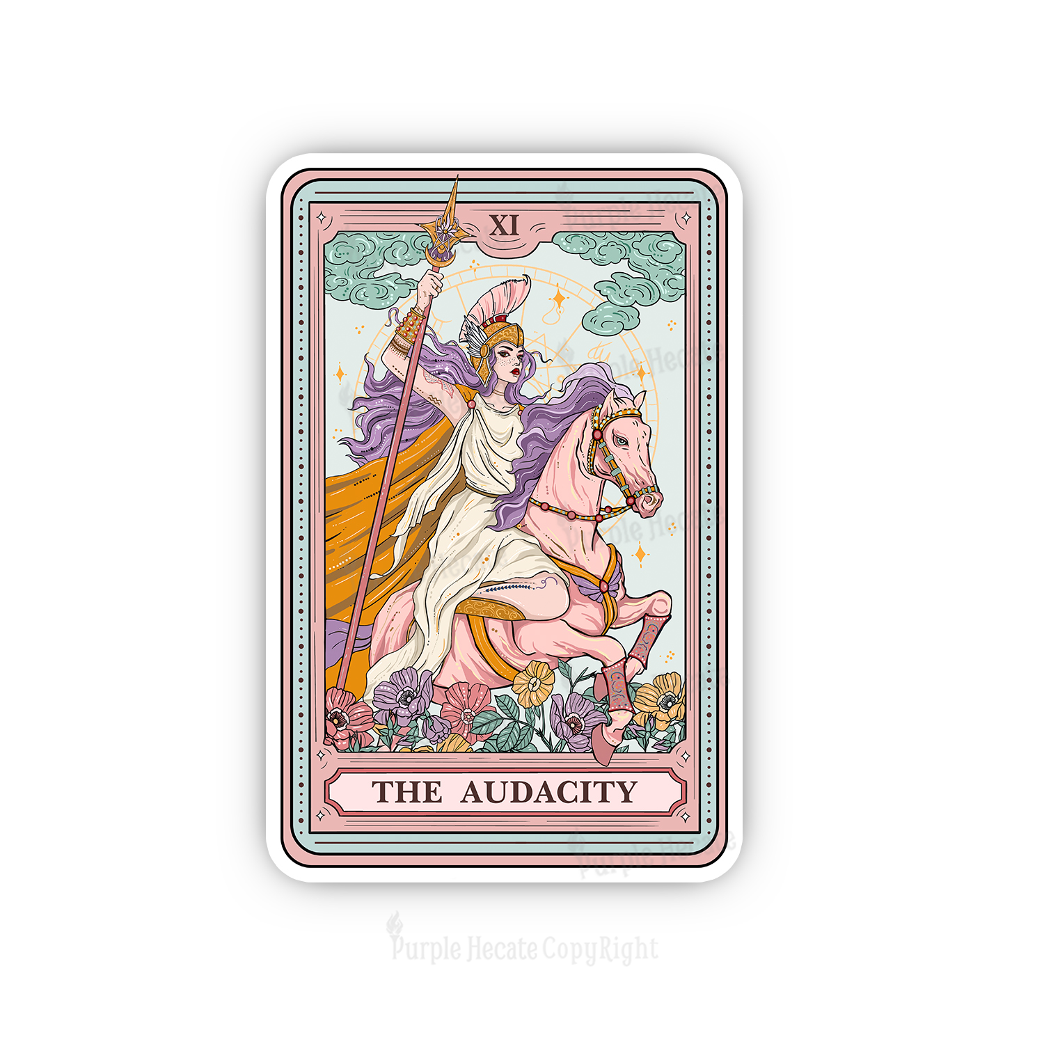 Purplehecate The Audacity Tarot Card Sticker