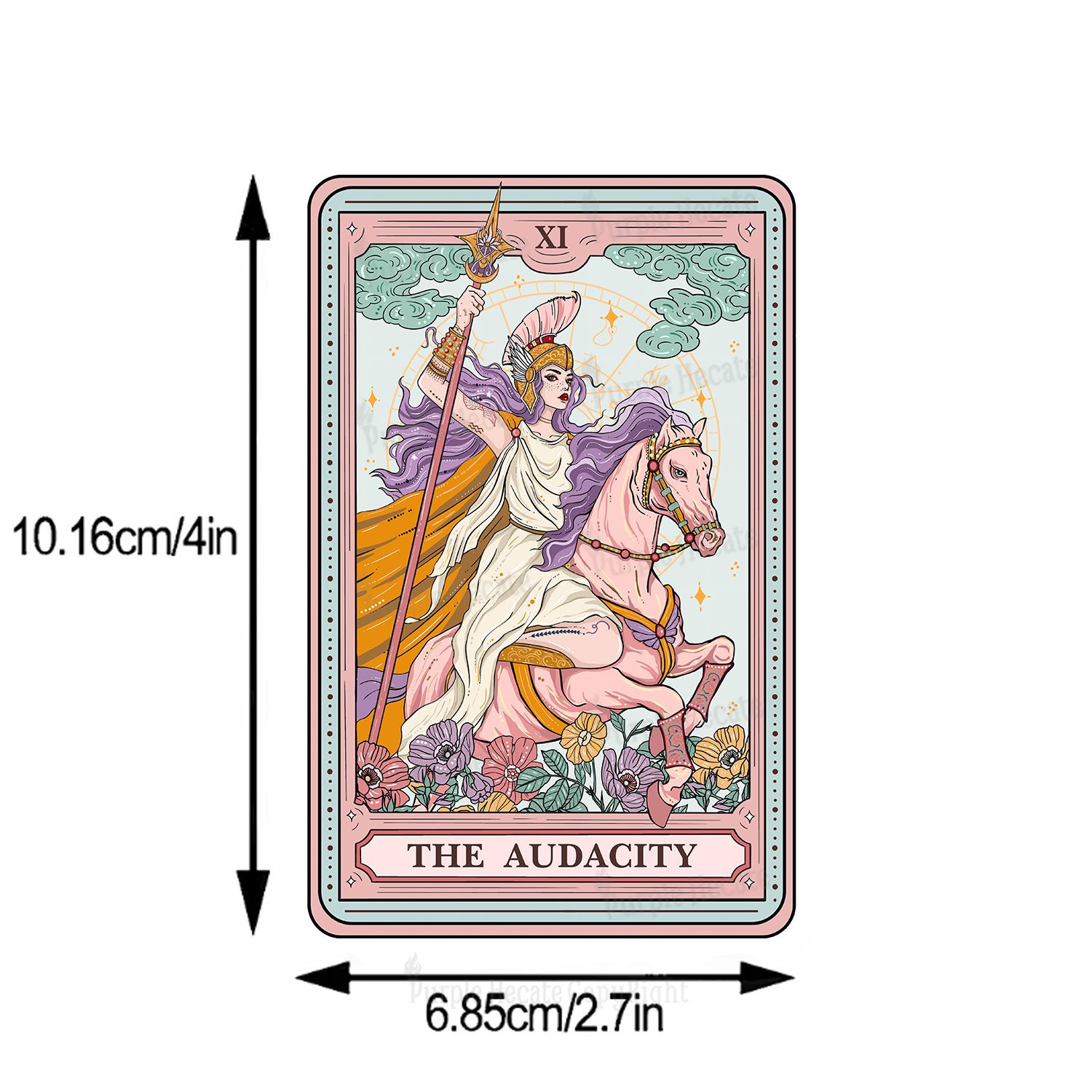 Purplehecate The Audacity Tarot Card Sticker