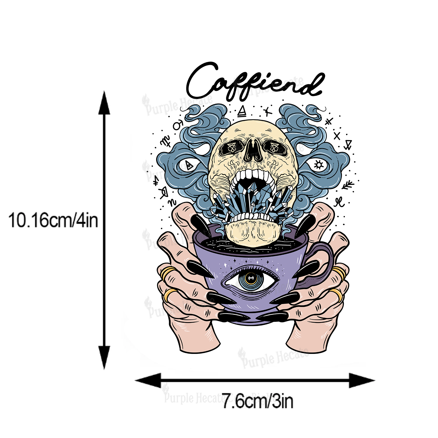 Purplehecate Caffiend Sticker