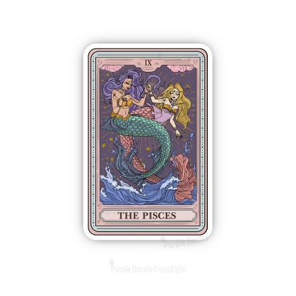 Purplehecate The Pisces Tarot Sticker