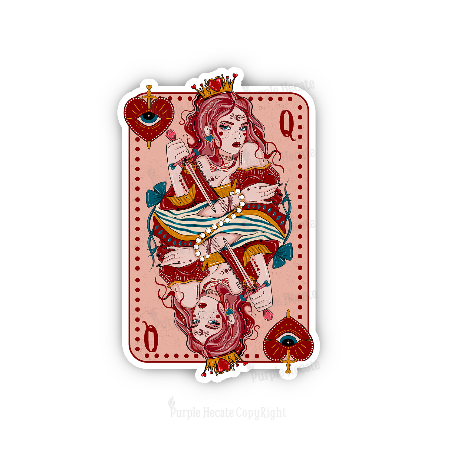 Purplehecate Queen of Hearts Sticker